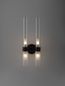 Preview: Nova Luce CENTURY Wandleuchte G9 4-fach Schwarz 17,5x15x46,5cm dimmbar 9006055