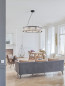 Preview: Nova Luce BAROK Pendelleuchte G9 9-fach Schwarz 210x70cm dimmbar 9006056