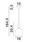 Preview: Nova Luce MURANO Pendelleuchte E14 Gold 184,5x16cm dimmbar 9009233