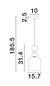 Preview: Nova Luce MURANO Pendelleuchte E14 Gold 185,5x15,7cm dimmbar 9009234