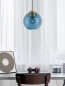 Preview: Nova Luce MIDORI Pendelleuchte E27 Gold Blau 182,5x24cm dimmbar 9009240