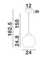 Preview: Nova Luce MIDORI Pendelleuchte E27 Gold Blau 182,5x24cm dimmbar 9009240