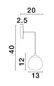 Preview: Nova Luce THE EGG Wandleuchte G9 Gold 13x20x40cm dimmbar 9009262
