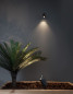 Preview: Nova Luce INSIDE LED Spießleuchte Schwarz 7W IP65 Warmweiss 6,5x13x24-31cm 9010002
