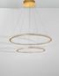 Preview: Nova Luce CILION LED Pendelleuchte Messing 56W Warmweiss 150x60cm dimmbar 9011139