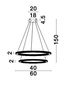 Preview: Nova Luce CILION LED Pendelleuchte Messing 56W Warmweiss 150x60cm dimmbar 9011139