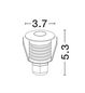 Preview: Nova Luce BANG LED Bodeneinbauleuchte Nickel 1W IP67 Warmweiss 3,7x3,7x5,3cm 9019212