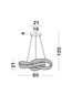 Preview: Nova Luce CONCETO LED Pendelleuchte Chrom 49W Neutralweiss 120x60cm dimmbar 9019723