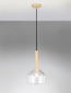 Preview: Nova Luce AMELIA Pendelleuchte G9 Gold 190,5x20cm dimmbar 9028830