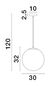 Preview: Nova Luce VITA Pendelleuchte E27 Gold 120x30cm dimmbar 9028836