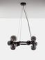 Preview: Nova Luce ODILLIA Pendelleuchte G9 11-fach Schwarz 120x65cm dimmbar 9028855