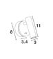 Preview: Nova Luce CLIP LED Wandleuchte Satin 3W Warmweiss 8x3,4x11cm 9030203