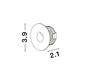 Preview: Nova Luce PASSAGIO LED Wandeinbauleuchte Weiß 1W IP54 Warmweiss 3,7x2,2x3,7cm 9031616