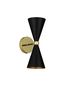 Preview: Nova Luce GALA Wandleuchte E14 2-fach Gold 18x18,5x35cm dimmbar 9035975