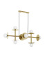 Preview: Nova Luce PIELO Pendelleuchte G9 8-fach Gold 109x41x135cm dimmbar 9043312