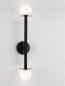 Preview: Nova Luce PIELO Wandleuchte G9 2-fach Schwarz 12x14x67cm dimmbar 9043317