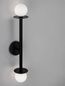 Preview: Nova Luce PIELO Wandleuchte G9 2-fach Schwarz 12x14x67cm dimmbar 9043317