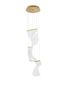 Preview: Nova Luce SIDERNO LED Pendelleuchte Gold 16W Warmweiss 150x28cm 9054441