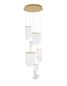 Preview: Nova Luce SIDERNO LED Pendelleuchte Gold 39W Warmweiss 150x48cm 9054442