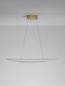 Preview: Nova Luce AGOS LED Pendelleuchte Gold 32W Warmweiss 95x56x150cm dimmbar 9054450