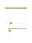 Preview: Nova Luce NEUTRON LED Pendelleuchte Gold 59W Warmweiss 109x20x200cm dimmbar 9054453
