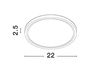 Preview: Nova Luce DIXIE LED Deckenleuchte Weiß 18W Steuerbare Lichtfarbe 2,5x22cm 9060186
