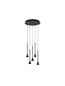 Preview: Nova Luce NET LED Pendelleuchte Schwarz 27W Warmweiss 150x35,5cm dimmbar 9060219