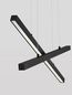 Preview: Nova Luce X-LINE LED Pendelleuchte Schwarz 40W Warmweiss 100x8x120cm dimmbar 9060920