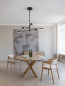 Preview: Nova Luce NORDIK LED Pendelleuchte Schwarz 28W Warmweiss 95x100cm dimmbar 9080121