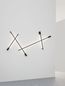 Preview: Nova Luce GROPIUS LED Wandleuchte Schwarz 20W Warmweiss 120x7x3,5cm 9081120