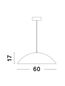 Preview: Nova Luce GLIM LED Pendelleuchte Weiß 42W Warmweiss 120x58cm dimmbar 9081280