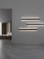 Preview: Nova Luce SELINE LED Wandleuchte Schwarz 44W Warmweiss 120x2,7x7,5cm 9081400