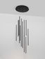 Preview: Nova Luce ELETTRA LED Pendelleuchte Schwarz 60W Warmweiss 165x540cm dimmbar 9081801