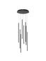 Preview: Nova Luce ELETTRA LED Pendelleuchte Schwarz 40W Warmweiss 100x40cm dimmbar 9081802