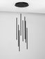 Preview: Nova Luce ELETTRA LED Pendelleuchte Schwarz 40W Warmweiss 100x40cm dimmbar 9081802