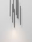 Preview: Nova Luce ELETTRA LED Pendelleuchte Schwarz 40W Warmweiss 100x40cm dimmbar 9081802