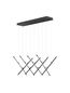 Preview: Nova Luce ELETTRA LED Pendelleuchte Schwarz 60W Warmweiss 100x51x120cm dimmbar 9081803