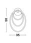 Preview: Nova Luce CERELIA LED Wandleuchte Messing 29,5W Warmweiss 35x17x50cm 9082091