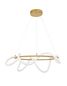 Preview: Nova Luce CERELIA LED Pendelleuchte Messing 34W Warmweiss 120x60cm dimmbar 9082092