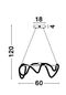 Preview: Nova Luce CERELIA LED Pendelleuchte Messing 34W Warmweiss 120x60cm dimmbar 9082092