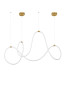 Preview: Nova Luce CERELIA LED Pendelleuchte Messing 56W Warmweiss 150x60x120cm dimmbar 9082093