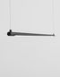 Preview: Nova Luce ELETTRA LED Pendelleuchte Schwarz 20W Warmweiss 120x7x150cm 9088101