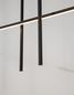 Preview: Nova Luce ELETTRA LED Pendelleuchte Schwarz 20W Warmweiss 110x15x200cm 9088105
