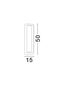 Preview: Nova Luce NED LED Wegeleuchte Grau 6W IP54 Warmweiss 15x6x50cm 9104022