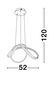 Preview: Nova Luce TRUNO LED Pendelleuchte Schwarz 60W Warmweiss 120x52cm dimmbar 9104722