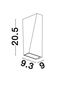 Preview: Nova Luce VEIRO LED Wandleuchte Anthrazit 6W IP65 Warmweiss 9x9,3x20,5cm 9104835