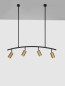 Preview: Nova Luce POGNO Pendelleuchte GU10 4-fach Schwarz 96,5x10x90cm dimmbar 9111457