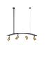 Preview: Nova Luce POGNO Pendelleuchte GU10 4-fach Schwarz 96,5x10x90cm dimmbar 9111457