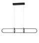 Preview: Nova Luce ARTE LED Pendelleuchte Matt schwarz 29W Warmweiss 90x13x120cm dimmbar 9113121