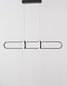 Preview: Nova Luce ARTE LED Pendelleuchte Matt schwarz 29W Warmweiss 90x13x120cm dimmbar 9113121